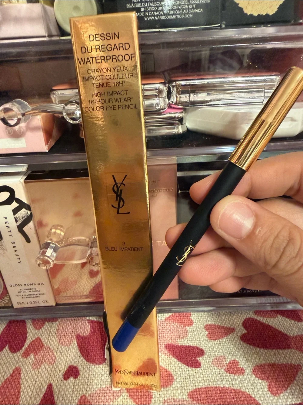 NWT Yves Saint Laurent Blue Waterproof high impact Eye pencil